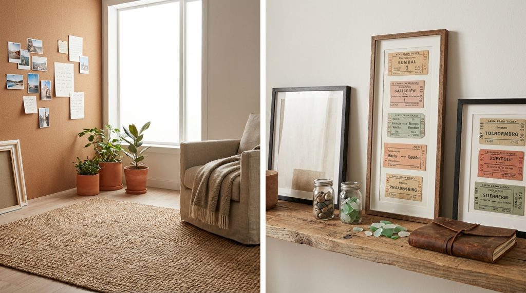 découvrez comment créer une décoration sur le thème du voyage originale et personnelle, sans utiliser les clichés habituels comme les mappemondes.