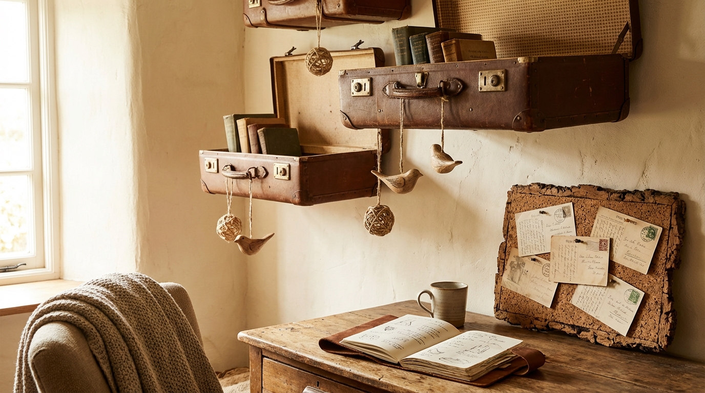 découvrez comment créer une décoration sur le thème du voyage originale et personnelle, en évitant les clichés de la mappemonde pour un intérieur unique.